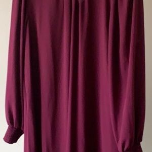 Long-Sleeve Mock Neck Dress